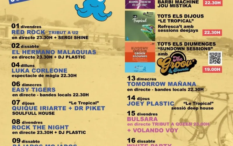 Hola, calamares!!Hace un mes que empezó la programación musical, 