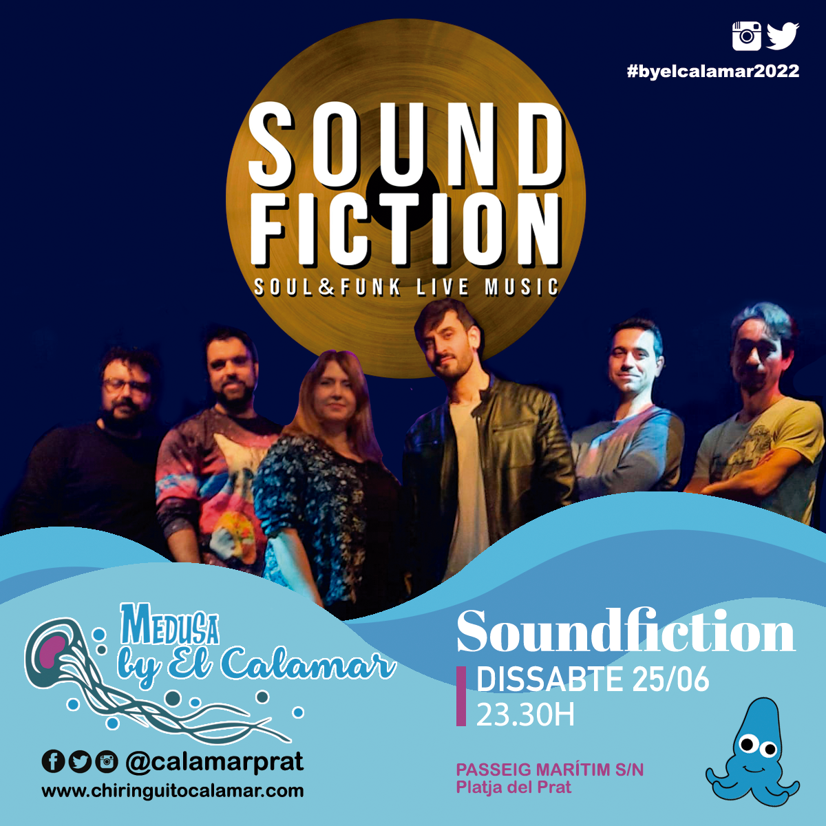 SOUNDFICTION EN DIRECTE, MEDUSA BY EL CALAMAR, PLATJA DEL PRAT, PLAYA, BARCELONA