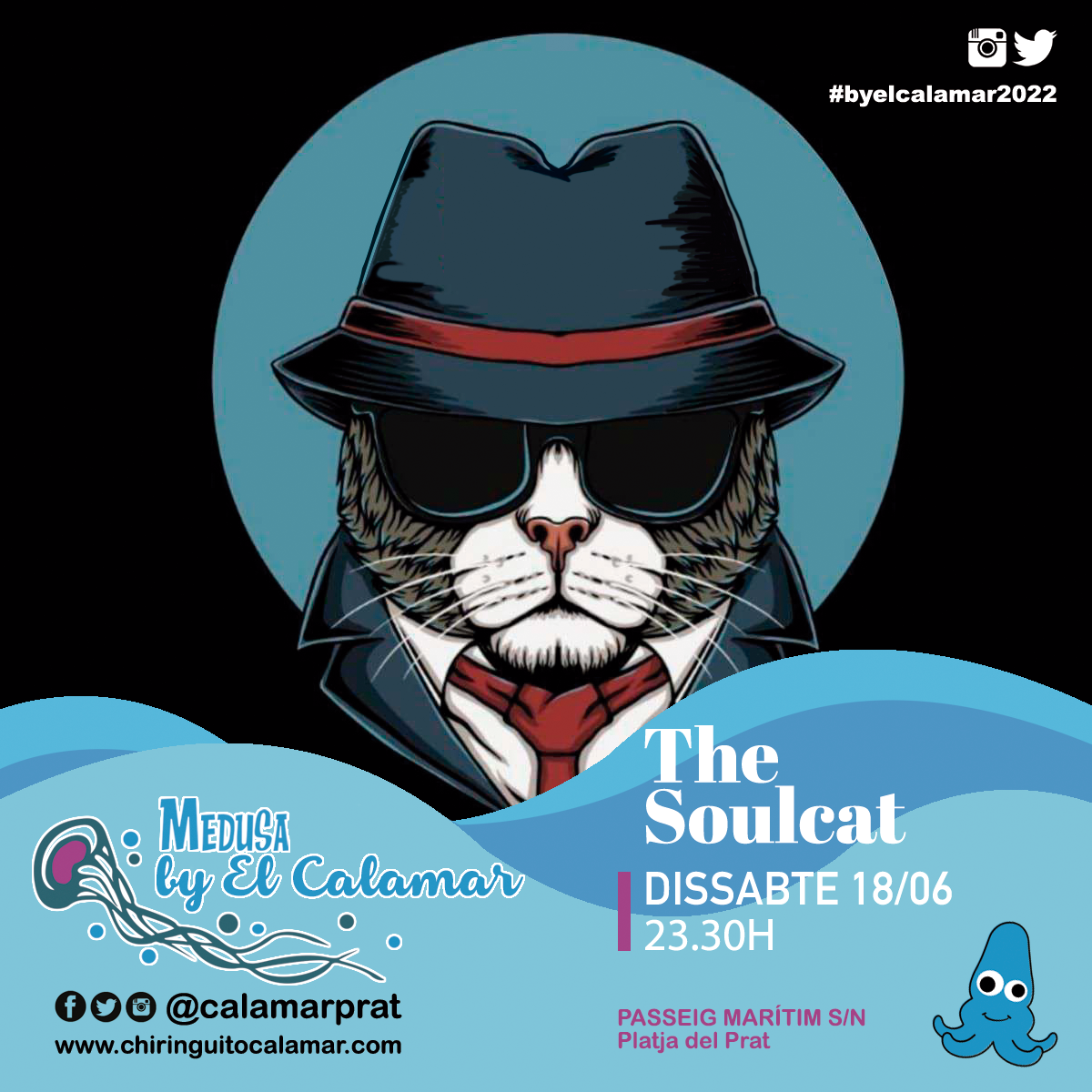 The Soucat en directo en Medusa by El Calamar, Platja del Prat, El Prat de Llobregat, Barcelona